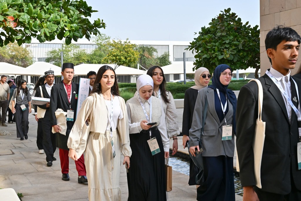 International youth delegates walking together